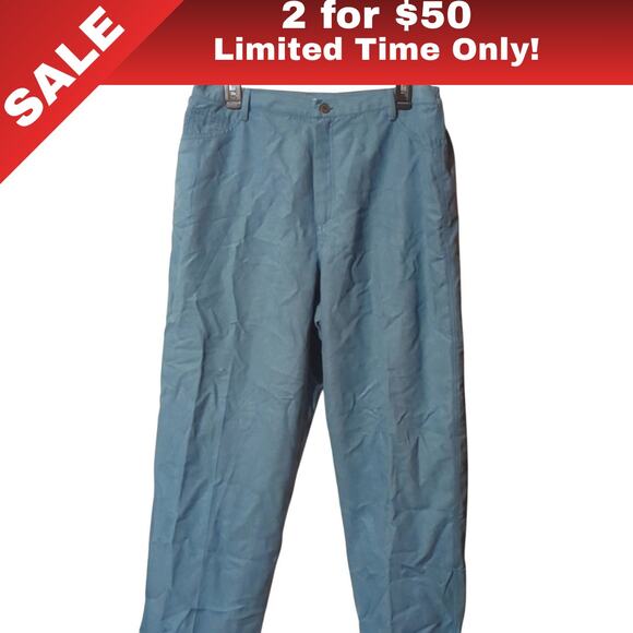[Sale: 2 for $50!] NWT Alfred Dunner Mallard Blue Slimming Pants – Size 16W 0199 - Picture 1 of 10